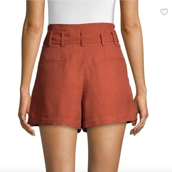 Sandro Paris High Waisted Eddi Paperbag Pleated Shorts - Picture 5 of 7